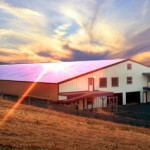 Steel building living quarters and stables combination