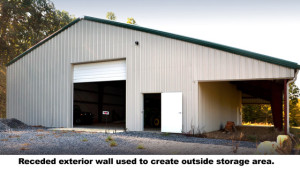 RHINO agricultural building with covered storage area