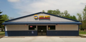 Example of RHINO prefab steel buildings for an auto parts store.