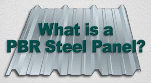 illustration of a light gray steel panel with the text "What Is a PBR Steel Panel?"