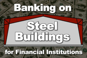Illustration of a steel frame with hundred dollar bills as a background.
